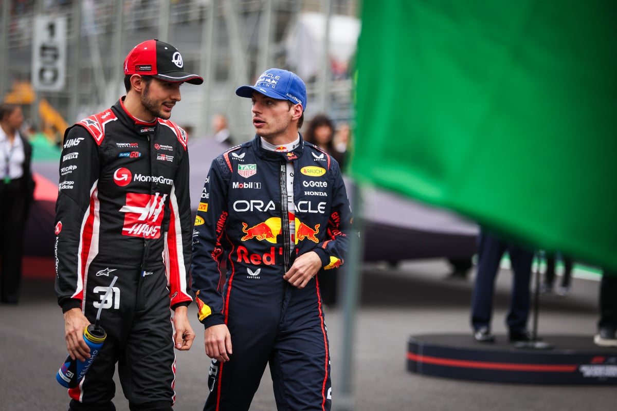 Ocon and Verstappen in Brazil