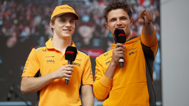 Lando Norris and Oscar Piastri at the 2023 Abu Dhabi Grand Prix