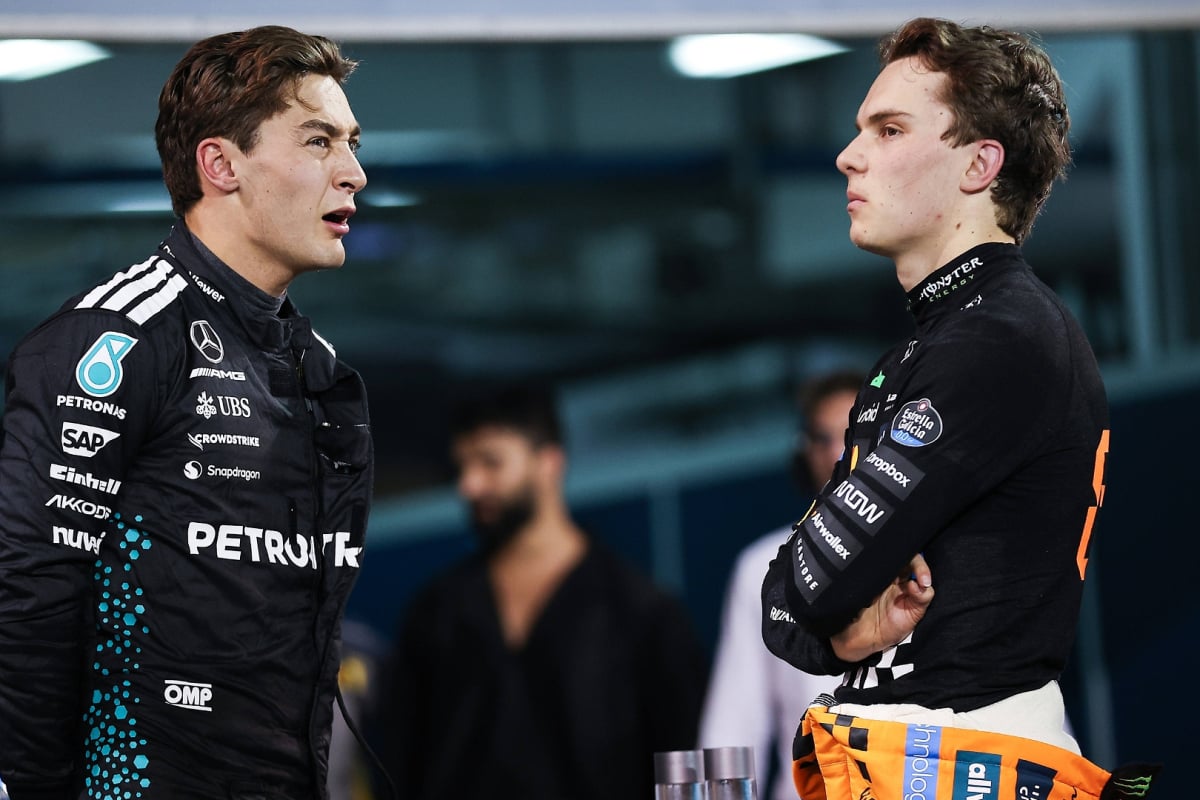 George Russell, Oscar Piastri, Mercedes, McLaren, Bahrain, 2025