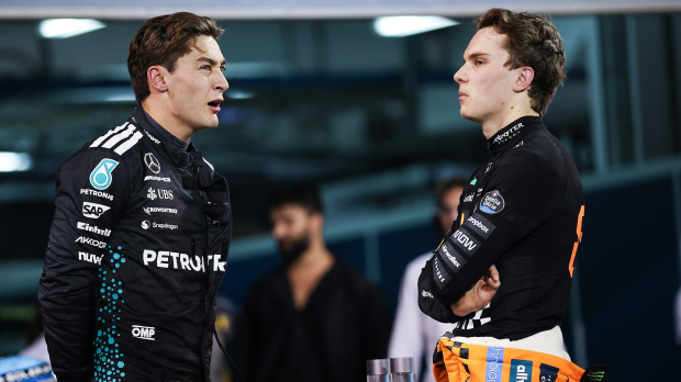 George Russell, Oscar Piastri, Mercedes, McLaren, Bahrain, 2025